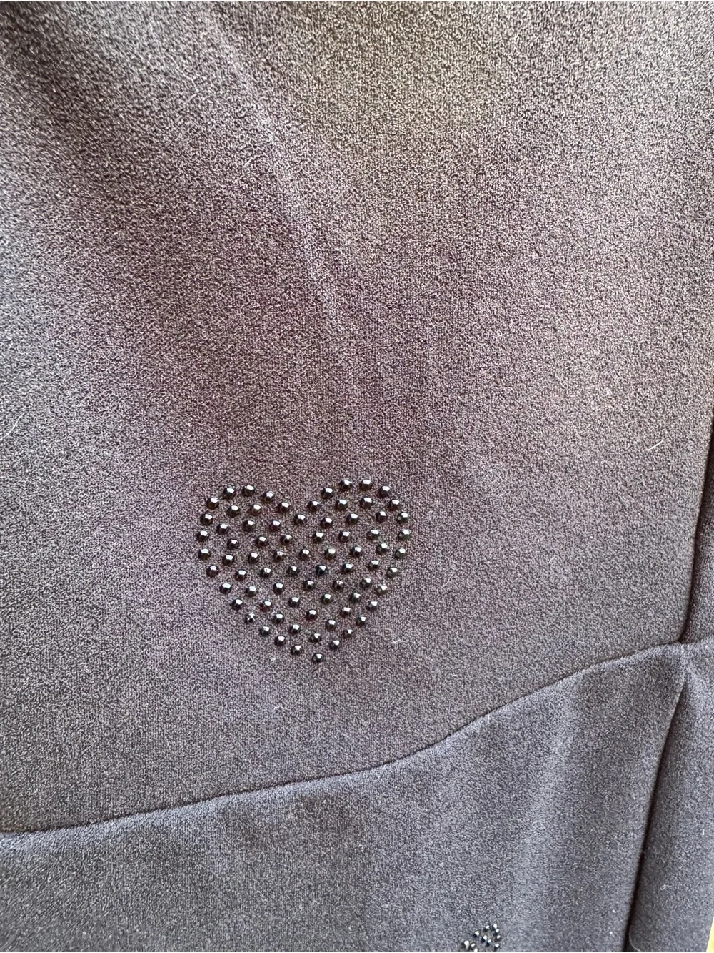 Planet Gold Black Mini Bodycon Dress with Heart Studs